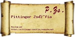 Pittinger Zsófia névjegykártya